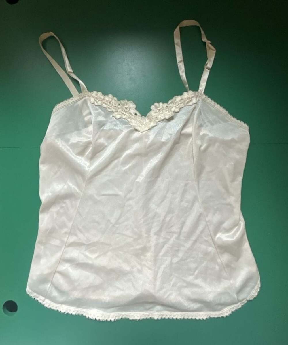 Vintage Satin Lace Trim Camisole